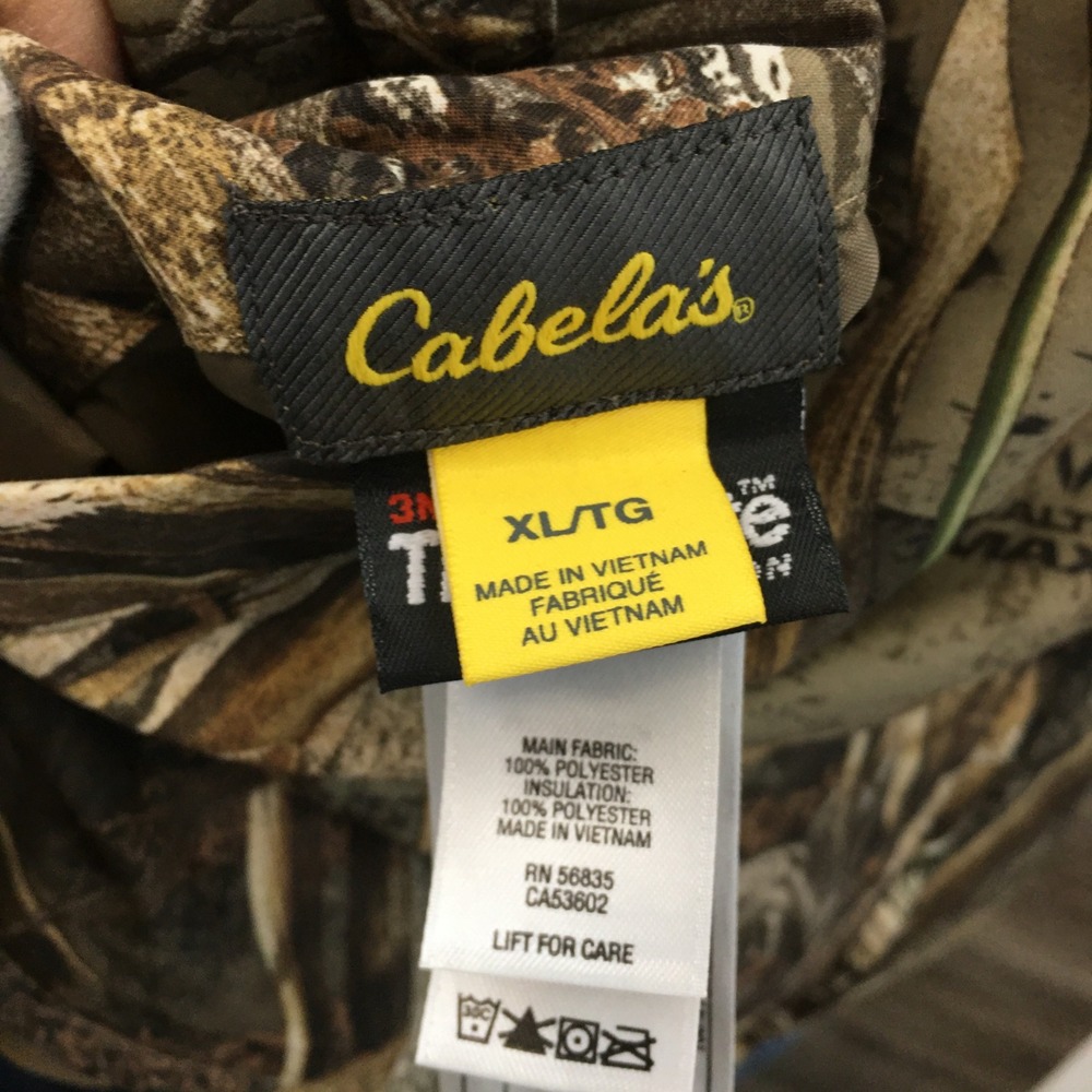 Cabelas Mens Camo Realtree Reversible Insulated Jacket Hunting Fishing XL TG‎ - Picture 8 of 12